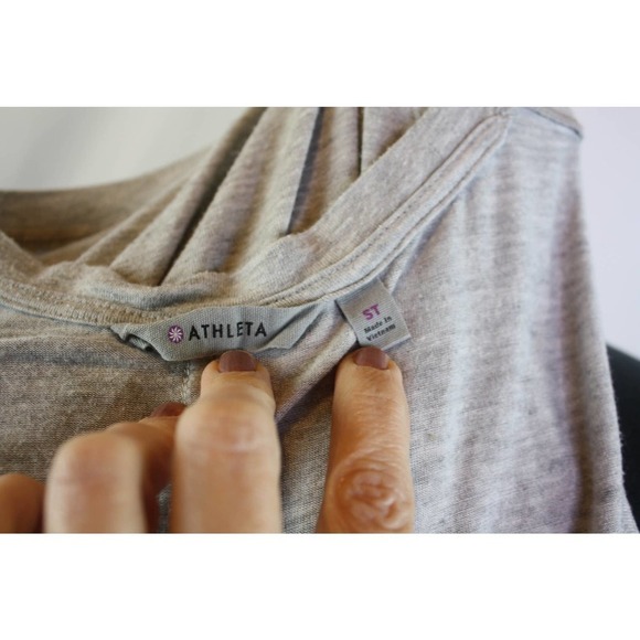 Athleta Long Tank Top Gray Size ST - Picture 4 of 4
